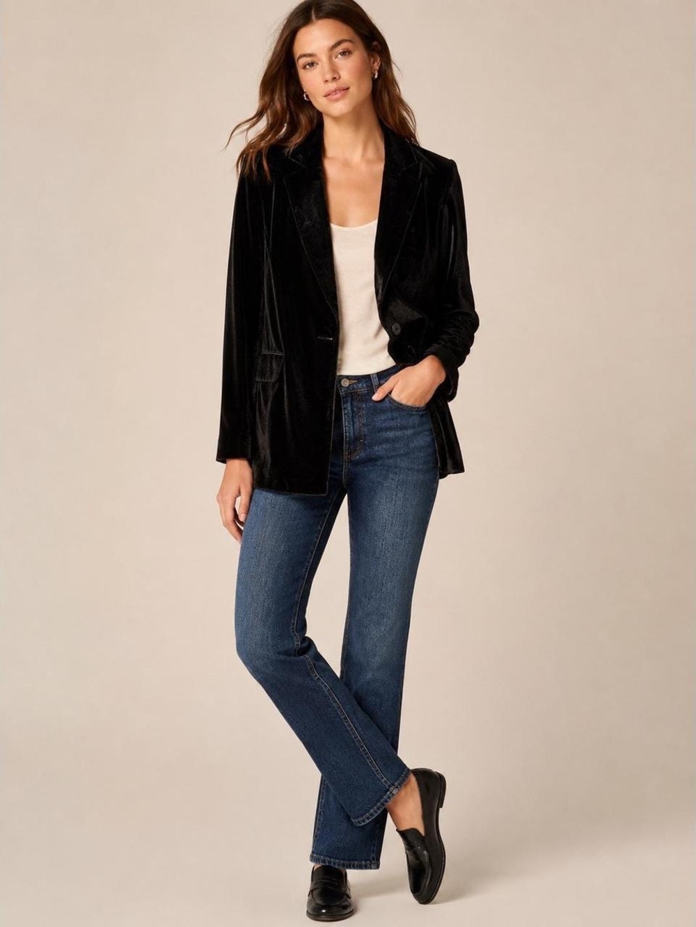 Old Navy Black Velvet Blazer